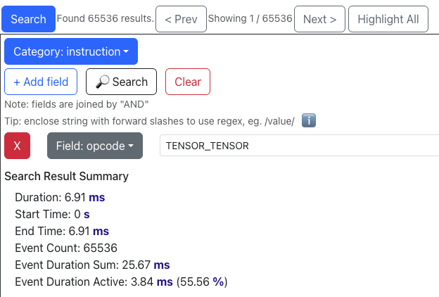 Profile viewer showing performance before Step 6 optimization.